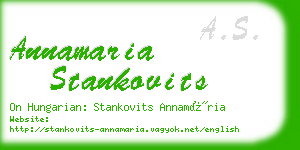 annamaria stankovits business card